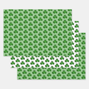 Shamrocks Design Wrapping Paper Sets
