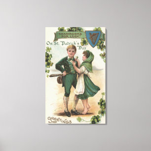 Shamrocks for Luck Canvas Print