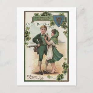 Shamrocks for Luck Postcard