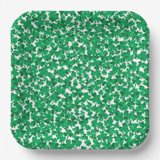 Shamrocks For St Paticks Day Paper Plate