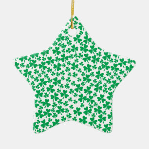 Shamrocks for St Patrick's Day Ceramic Tree Decoration
