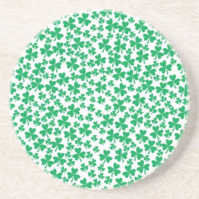 Shamrocks for St Patrick's Day Coaster (Front)