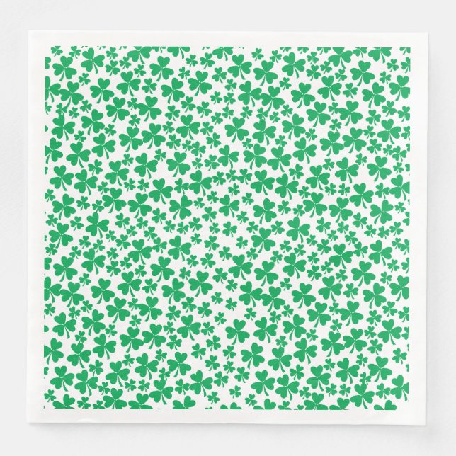 Shamrocks for St Patricks Day Napkin (Front)