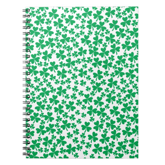 Shamrocks for St Patrick's Day Notebook (Front)