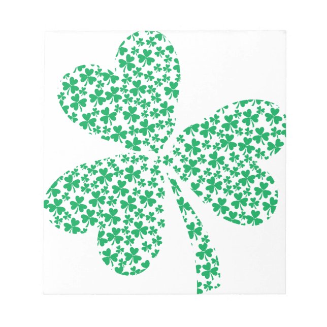 Shamrocks for St Patrick's Day Notepad (Front)