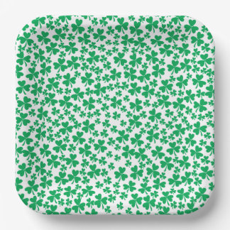 Shamrocks for St Patricks Day Paper Plate