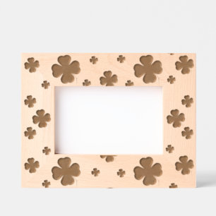 Shamrocks, Four Leaf Clovers Etched Frames