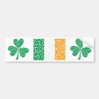 Shamrocks in a Flag Bumper Sticker