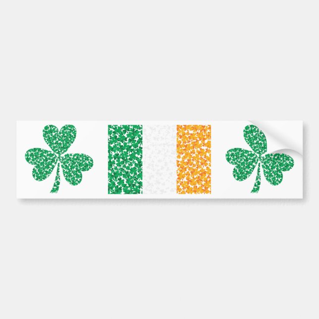Shamrocks in a Flag Bumper Sticker (Front)