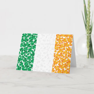 Shamrocks in a Flag Card