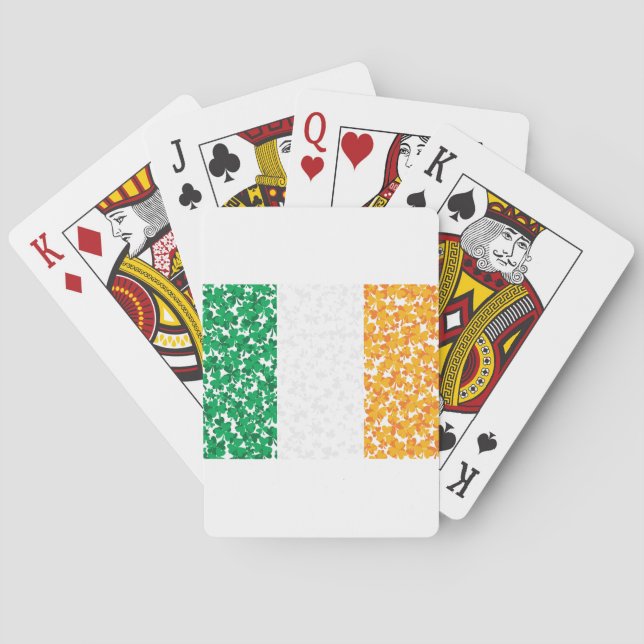 Shamrocks in a Flag Playing Cards (Back)