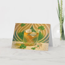 Shamrocks Irish Whiskey Tumbler "Sláinte!"