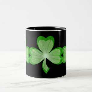 Shamrocks mug black
