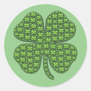 Shamrocks On A Shamrock Classic Round Sticker