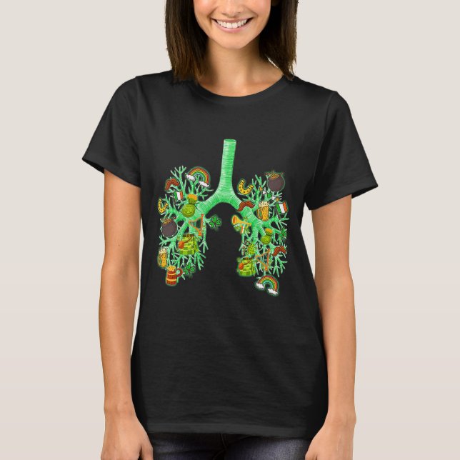 Shamrocks Respiratory Therapist RT St Patrick's Da T-Shirt (Front)