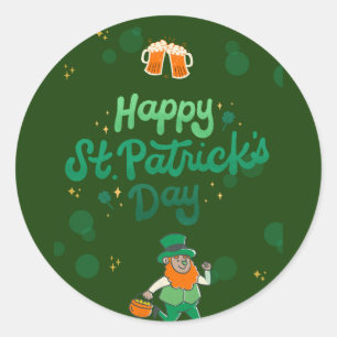 "Shamrocks & Shenanigans: A St. Patrick's Day Classic Round Sticker