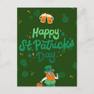 "Shamrocks & Shenanigans: A St. Patrick's Day  Holiday Postcard