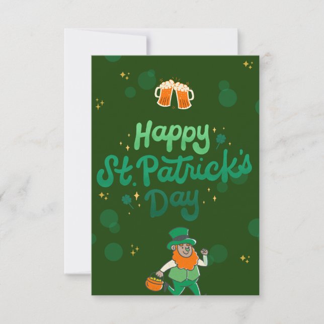 "Shamrocks & Shenanigans: A St. Patrick's Day  RSVP Card (Front)
