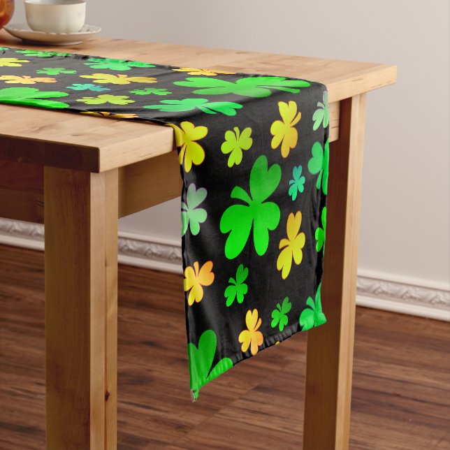 Shamrocks St. Patrick's Day Table Runner (In Situ)