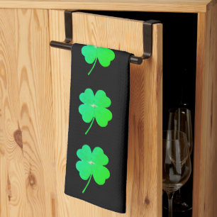 Shamrocks St. Patricks Irish Green Kitchen Towels