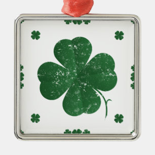 Shamrocks - vintage style metal tree decoration