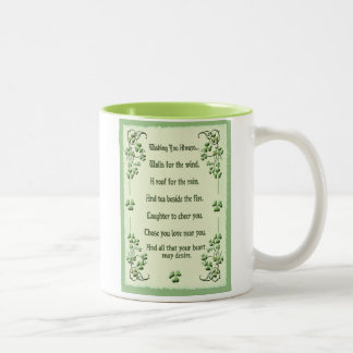 Shamrocks Wishing You Two-Tone Coffee Mug