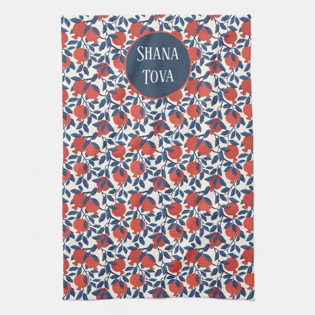 Shana Tova Pomegranate Tea Towel (Vertical)