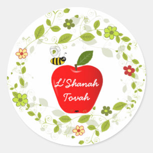 Shanah Tovah Rosh Hashanah Jewish New Year Classic Round Sticker