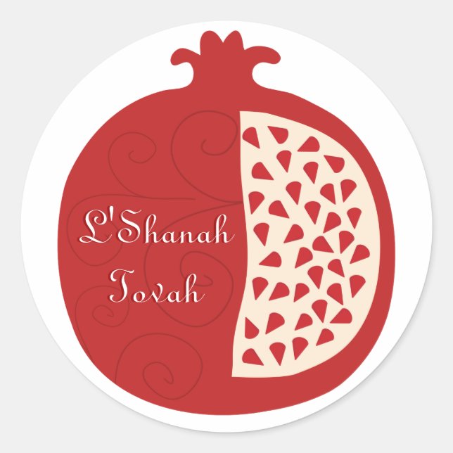 Shanah Tovah Rosh Hashanah Jewish New Year Classic Round Sticker (Front)