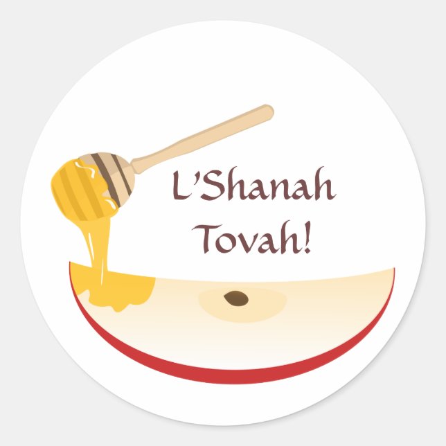 Shanah Tovah Rosh Hashanah Jewish New Year Classic Round Sticker (Front)