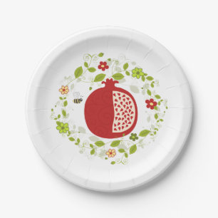 Shanah Tovah Rosh Hashanah Jewish New Year Paper Plate