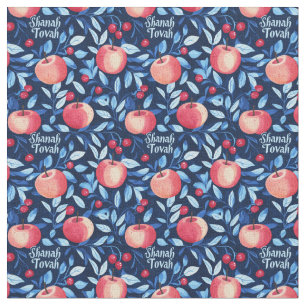Shanah Tovah with apples  Fabric