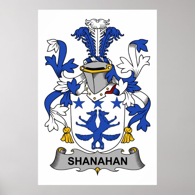 Shanahan Family Crest Poster (Front)