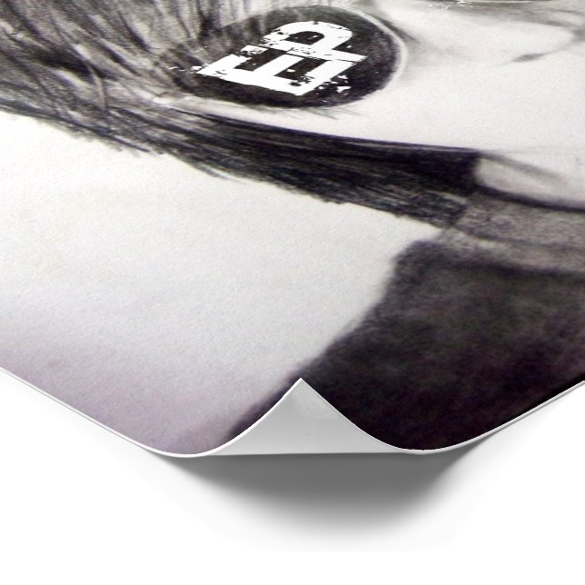 Shane Dawson pencil sketch design Poster (Corner)