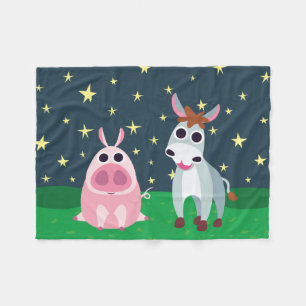 Shane & Leary at Night Fleece Blanket