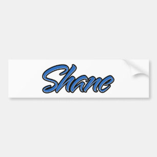 Shane name blue sticker auto sticker