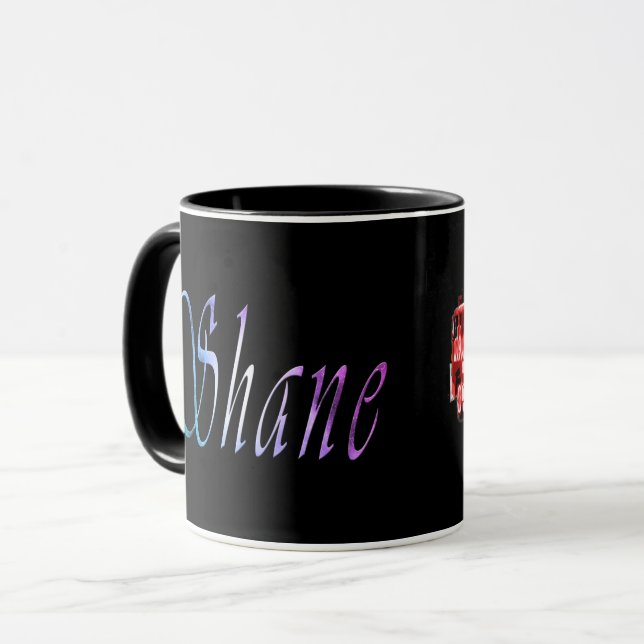Shane Name With Fire Engine,  Mug (Front Left)