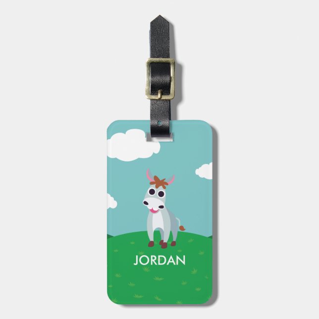 Shane the Donkey Luggage Tag (Front Vertical)