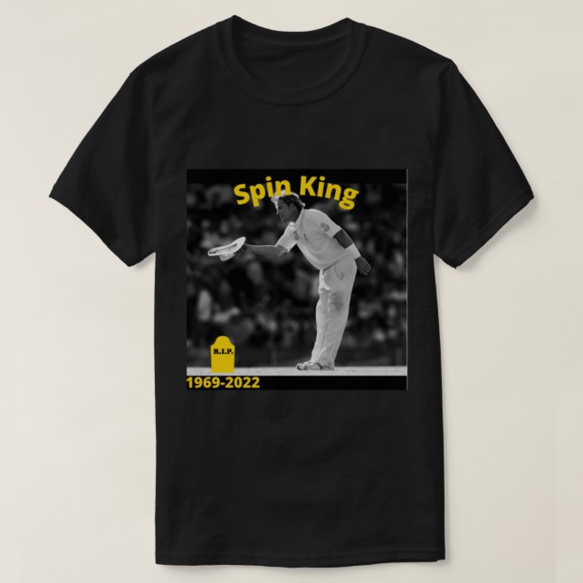 Shane Warne Cricket Player - Spin King Active   T-Shirt (Design Front)