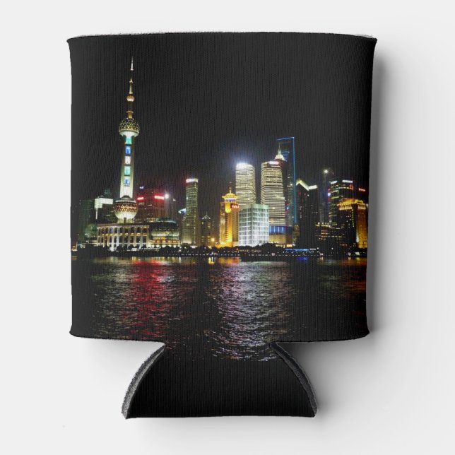Shanghai at Night Can Cooler (Front)
