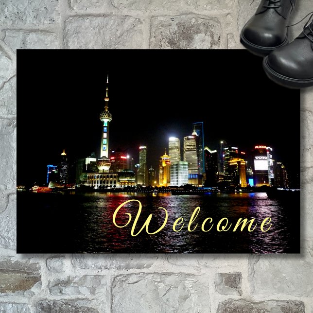 Shanghai at Night Doormat (Creator Uploaded)