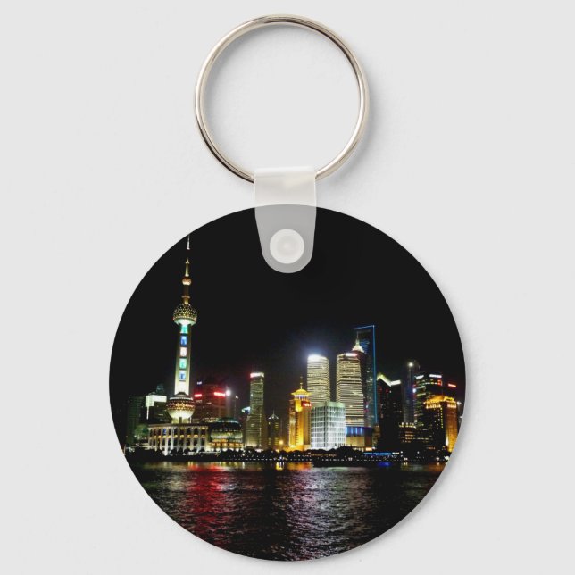 Shanghai at Night Key Ring (Front)