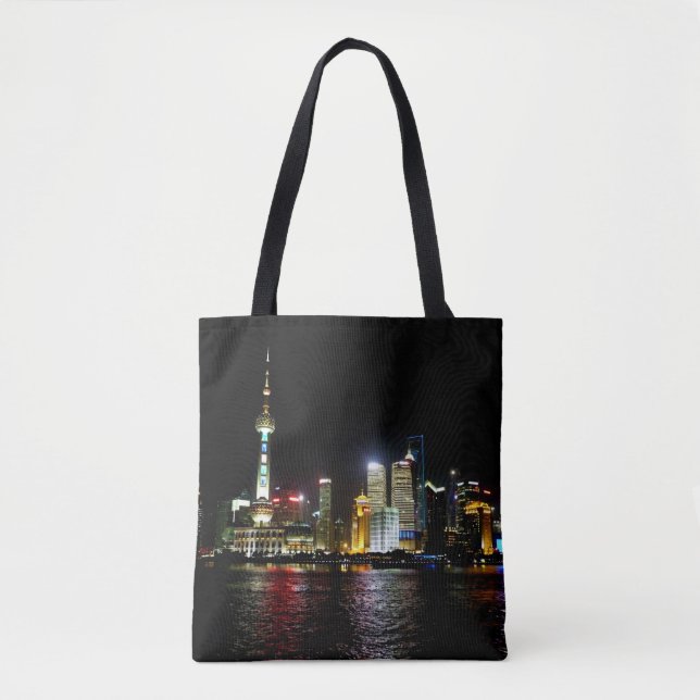 Shanghai at Night Tote Bag (Front)