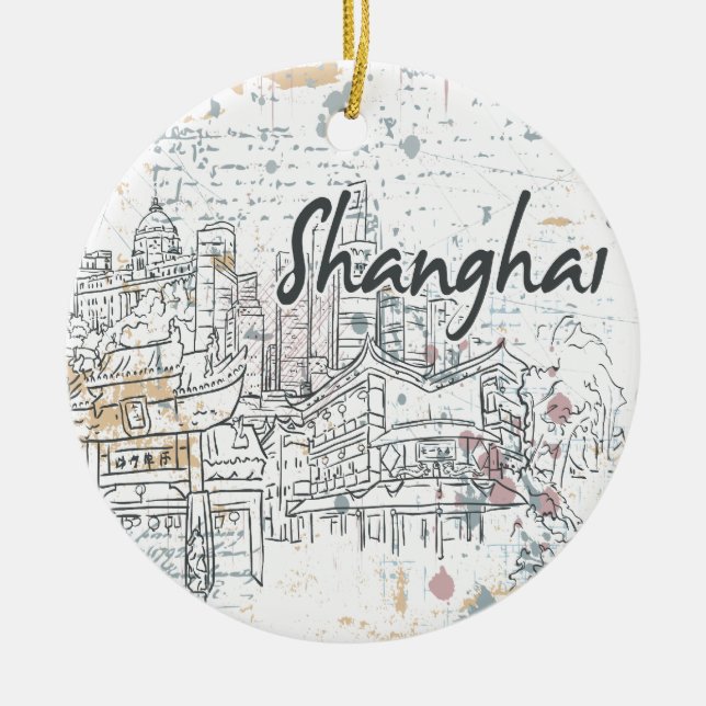 Shanghai Ceramic Tree Decoration (Front)