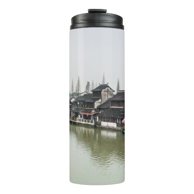 Shanghai, China, Mar 30, 2017, Wooden historic bui Thermal Tumbler (Front)