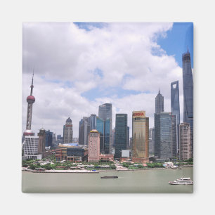Shanghai, China skyline Magnet