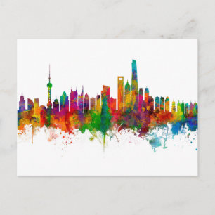 Shanghai China Skyline Postcard