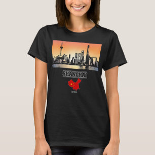 shanghai china Skyline Vacation Souvenir city T-Shirt