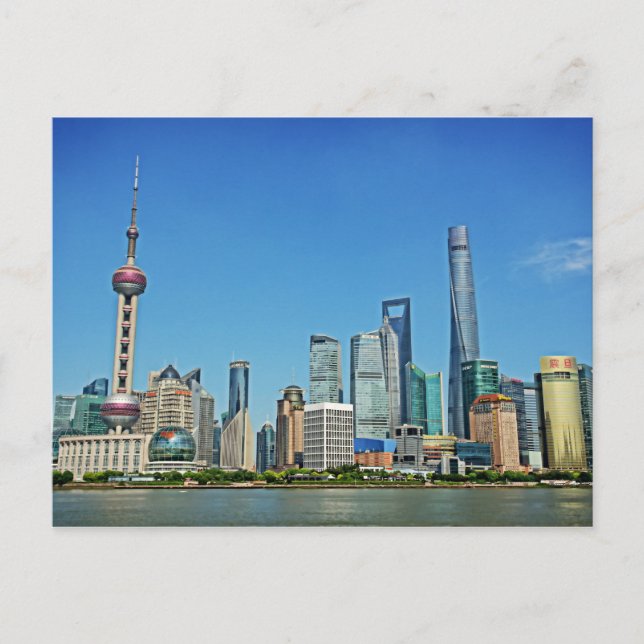 Shanghai, China - View from the Bund Postcard (Front)