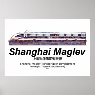 Shanghai Maglev High-Speed SMT Transrapid Train Poster